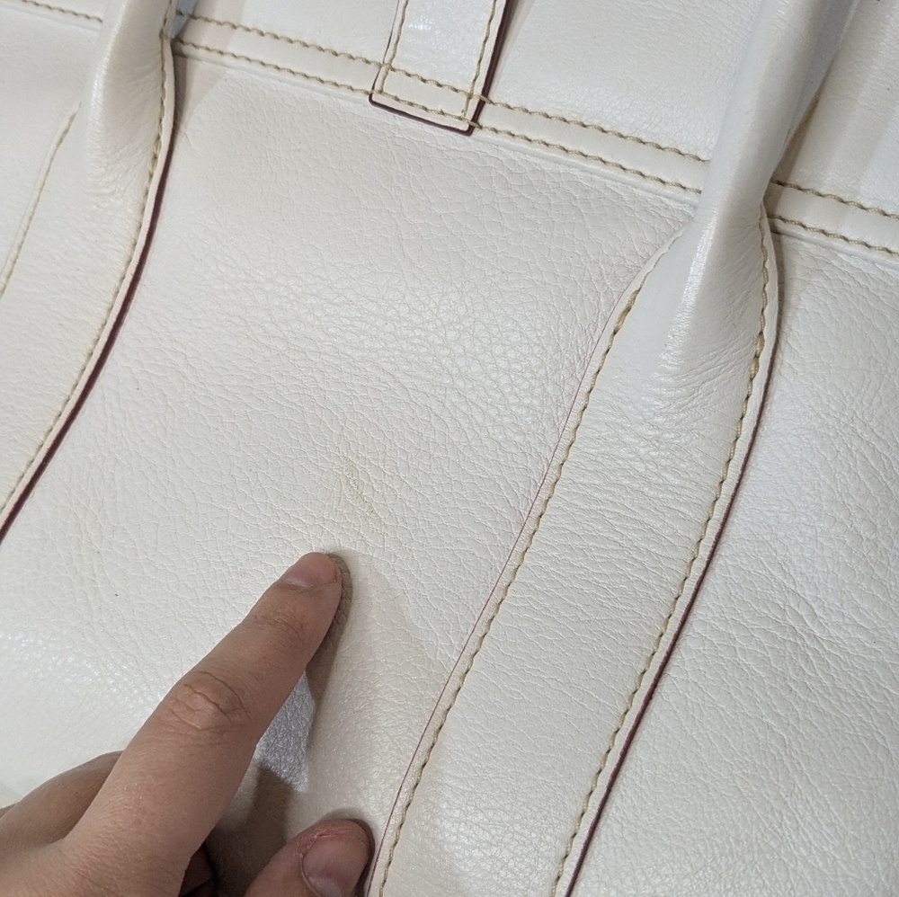 Dooney & Bourke Medium Priscilla Satchel Bag White Double Strap Handbag - Picture 8 of 16
